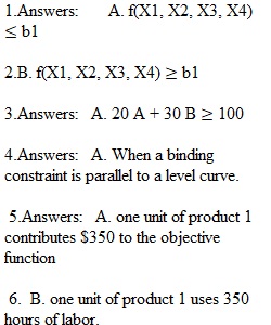 Decision Modelling-Quiz